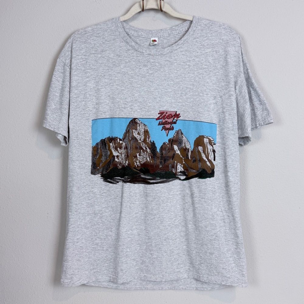 Vintage Zion National Park Double Sided Graphic Short Sleeve T-Shirt L